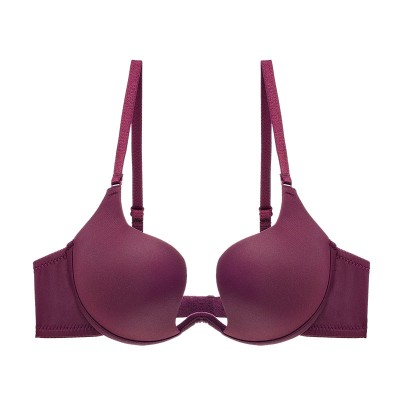 Fashion women luxury wholesale high quality U- shaped Red strap bra set