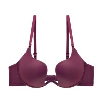 Fashion women luxury wholesale high quality U- shaped Red strap bra set