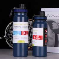 Portable Stainless Steel Sports Bottle Straight Drink Bicycle Travel Cold Kettle Hot Water Bottle