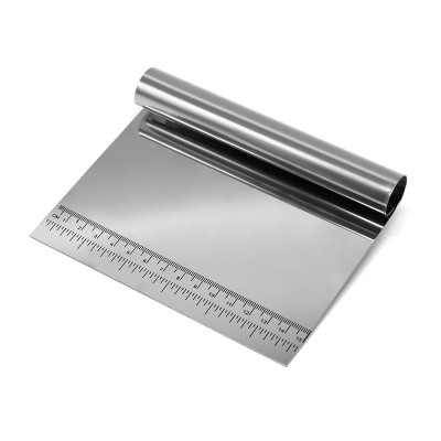 Stainless Steel Cutting Knife Scraper With Scale Scraping Flour SPATULA Baking Tool